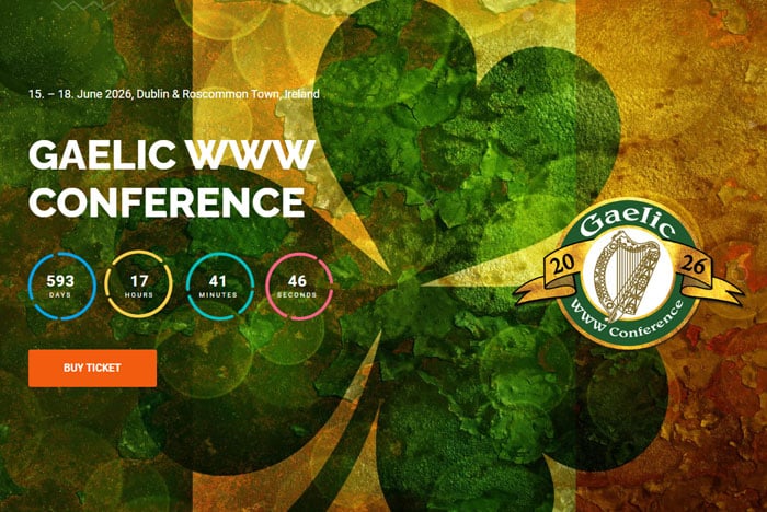 The Gaelic WWW Conference has announced its next event date